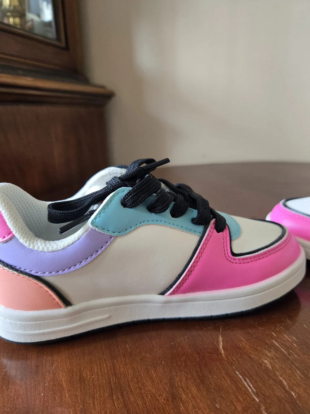 Kids Purple White Pink & Teal Colorful Fancy Sneakers